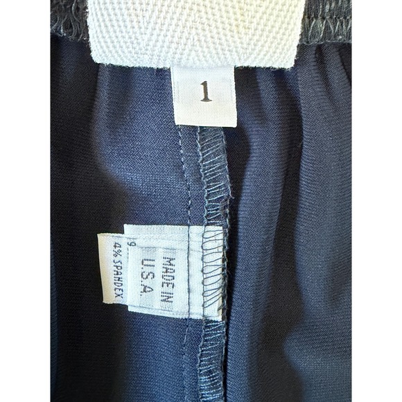 Planet by Lauren G Navy Blue Elastic Waist Straight Leg Pants Size 1 S USA - Picture 5 of 8